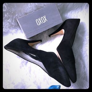 Nine West Suede Black pump👠🖤